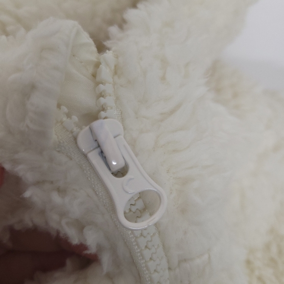 NWT Zyia Active Womens Hoodie Sherpa Vest Ivory pockets Size XS - Picture 10 of 10